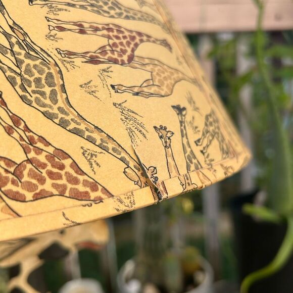 Wooden Giraffe Table Desk Lamp Light Vintage Mid-Century Metal Base 33" Tall - Picture 11 of 16